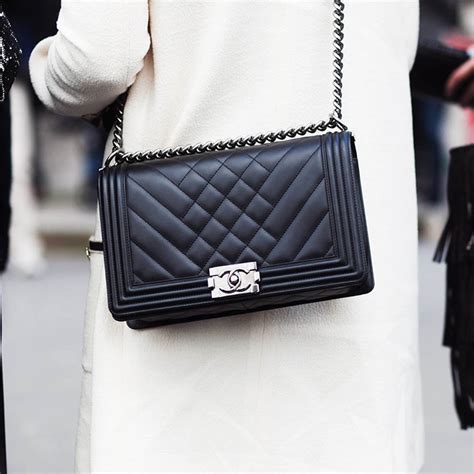 chanel boy bag black patent|chanel bag history.